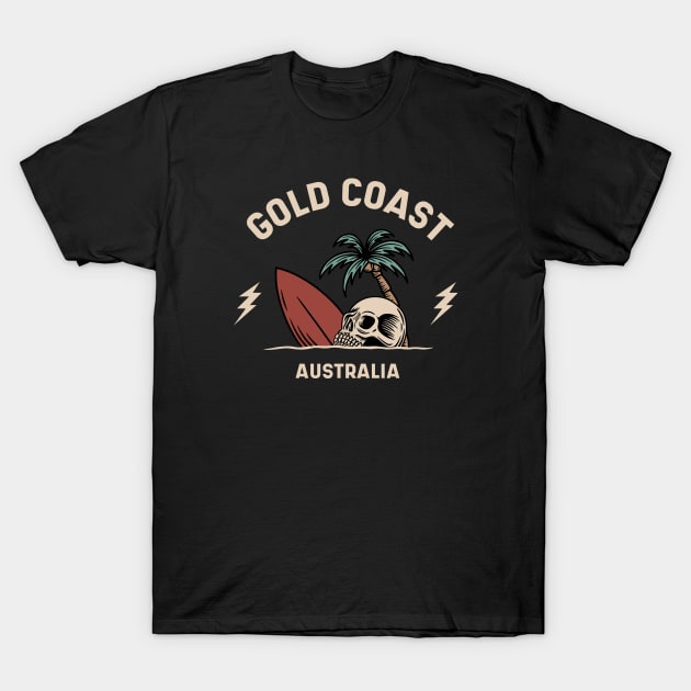 Vintage Surfing Gold Coast, Australia T-Shirt by SLAG_Creative